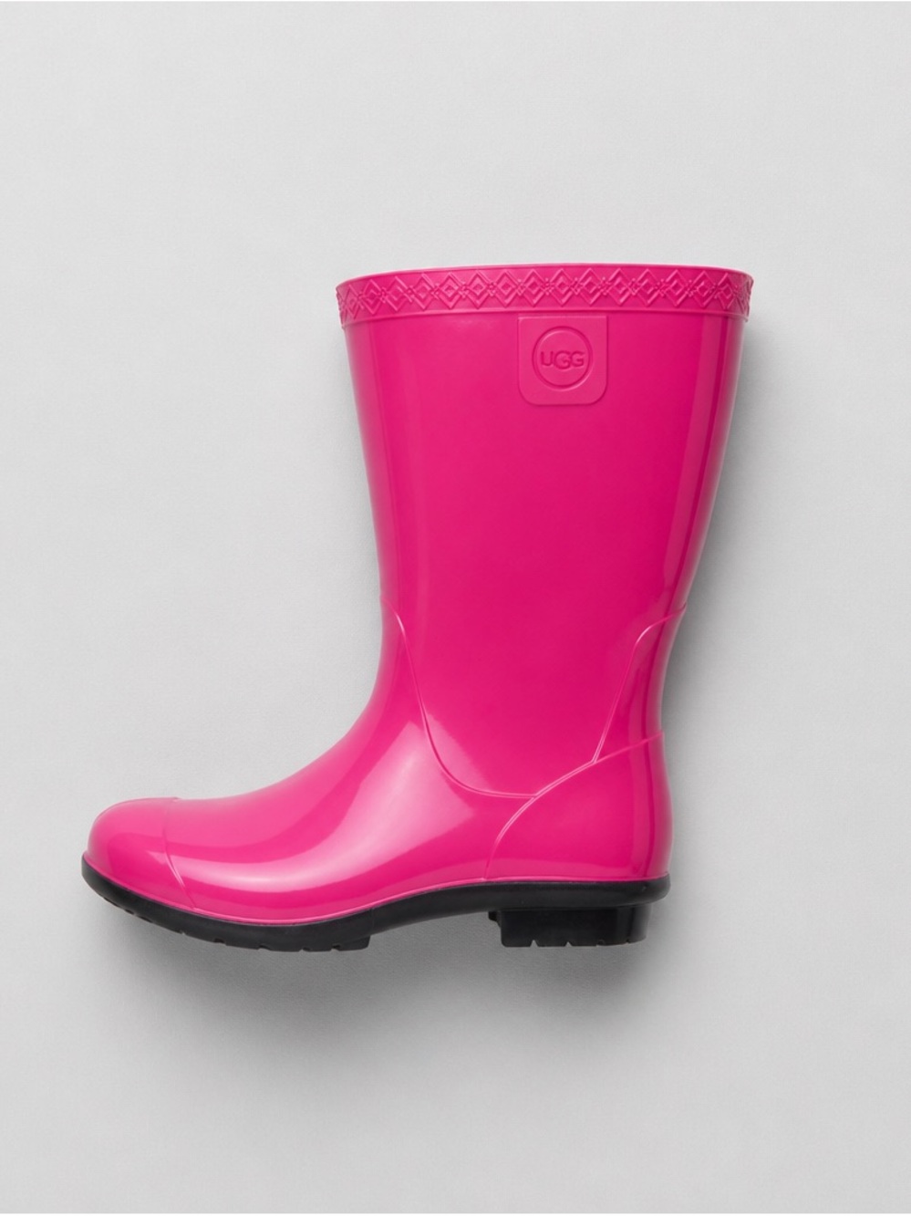UGG Kids Hot Pink Glossy Rain Boot